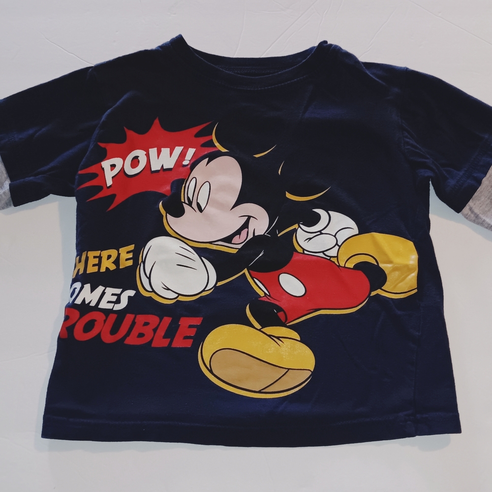 Kids Mickey Mouse Navy T-Shirt